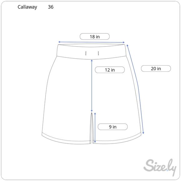 Callaway Lightweight Golf Shorts Men's 36 Blue Athletic Performance - Picture 5 of 5